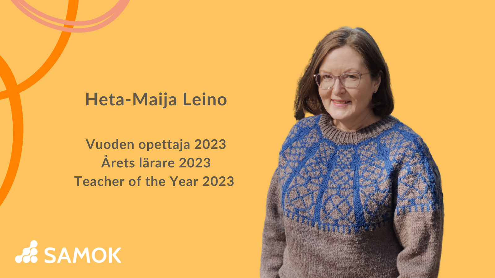 Heta-Maija Leino Vuoden opettaja 2023 Årets lärare 2023 Teacher of the Year 2023 