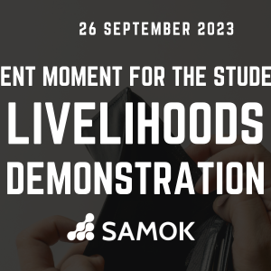 Silent Moment for the Student
Livelihoods
26 September 2023
demonstration
