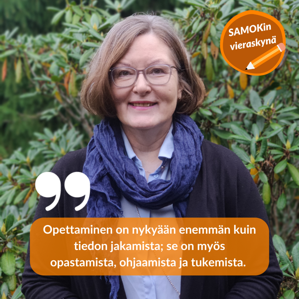 Opettaminen on nykyään enemmän kuin tiedon jakamista; se on myös opastamista, ohjaamista ja tukemista.