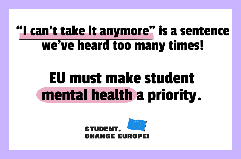 “I can’t take it anymore” is a sentence we’ve heard too many times – EU must make student mental health a priority