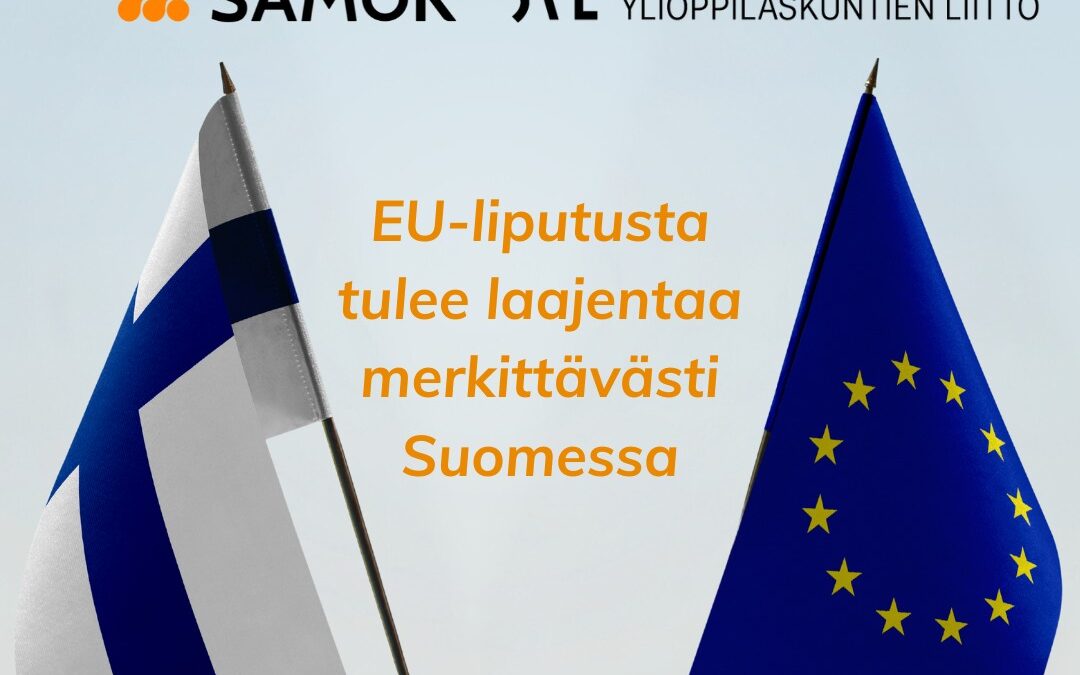 Eurooppanuoret, SYL & SAMOK: EU-liputusta tulee laajentaa merkittävästi Suomessa