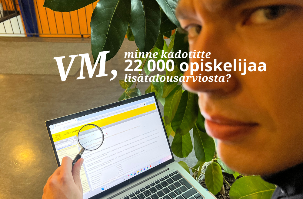 Kannanotto: VM, minne kadotitte 22 000 opiskelijaa?