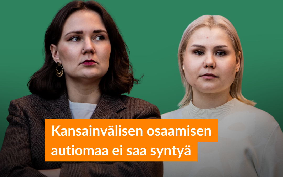Blogi: Kansainvälisen osaamisen autiomaata ei saa syntyä