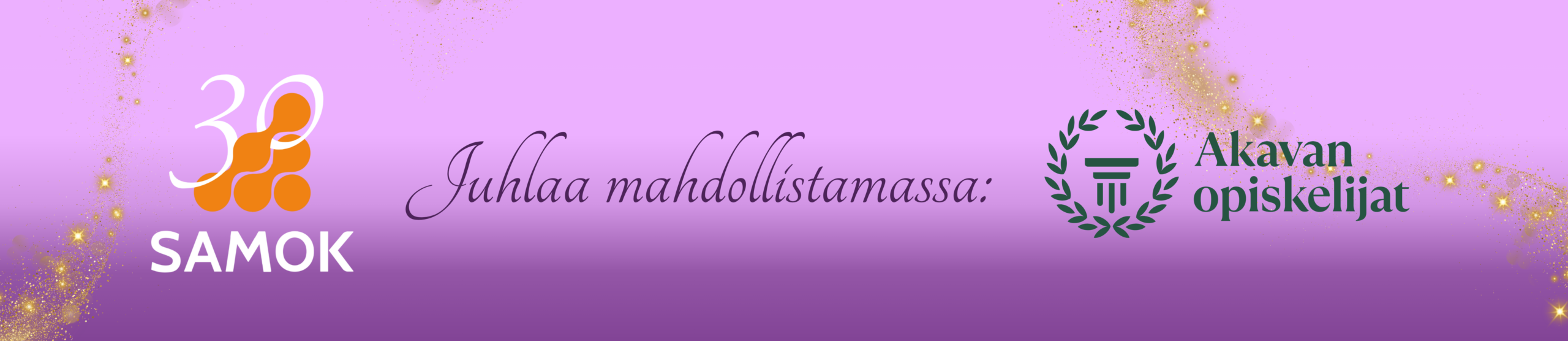 SAMOK 30 juhlaa mahdollistamassa Akavan opiskelijat.