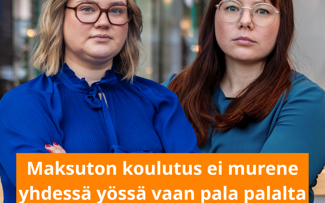 Blogi: Maksuton koulutus ei murene yhdessä yössä vaan pala palalta